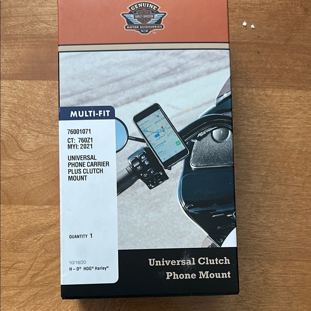 Harley-Davidson Universal Clutch Phone Mount - Black & Orange Packaging
